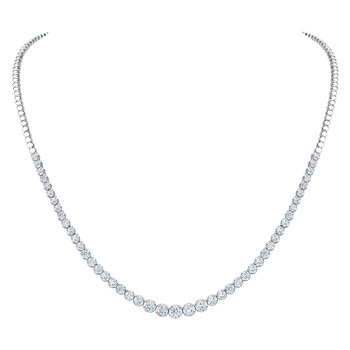 Collar de Diamantes 2.00ctw, Medio Tenis, Oro Blanco 14K