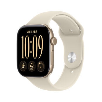 Apple Watch Series 12 (GPS) 46mm Aluminio Oro Claro + Correa Deportiva Arena - Talla M/L Apple Watch Series 12 (GPS) 46mm Aluminio Oro Claro + Correa Deportiva Arena - Talla M/L