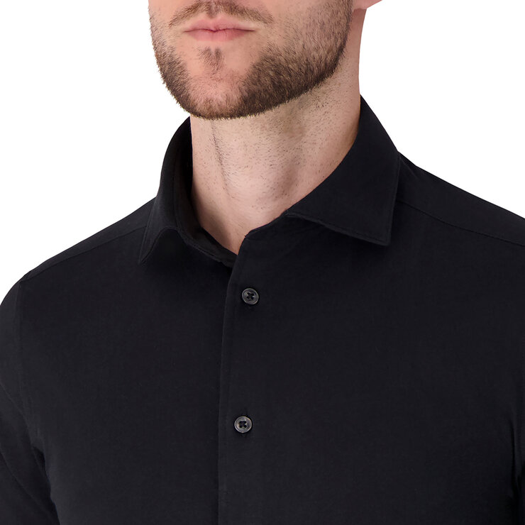 Victor Emmanuel Camisa para Caballero Negro Cuello 16 Manga 34/35