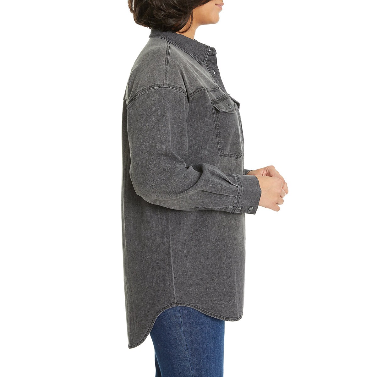 Gloria Vanderbilt Sobre camisa para Dama Gris Grande