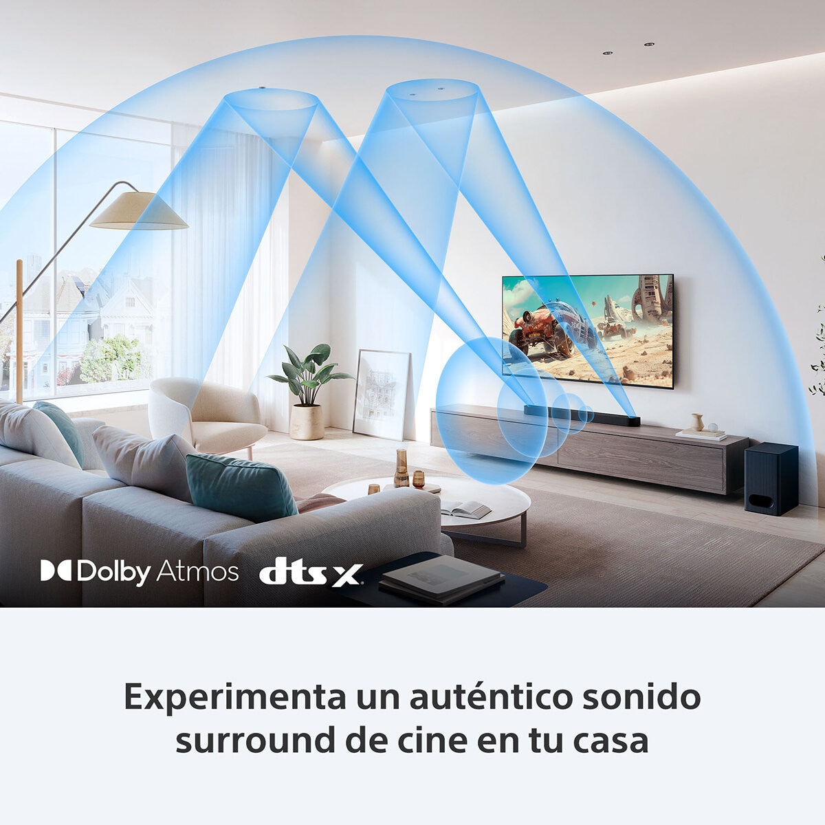 Sony Barra de Sonido de 3.1.2 Canales con Dolby Atmos y DTS:X con Subwoofer Inálambrico HT-B600//Z LA9