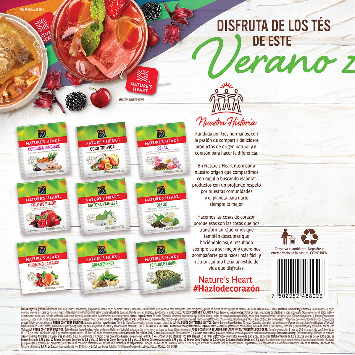 Nature's Heart Cajilla de Tés de Verano 108 pzas