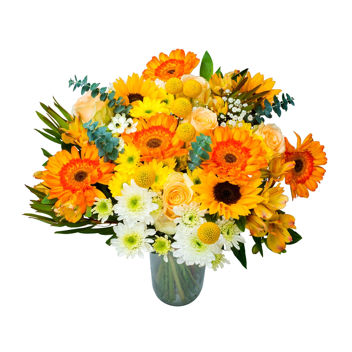 Bouquet mixto de 36 tallos en tonos amarillos