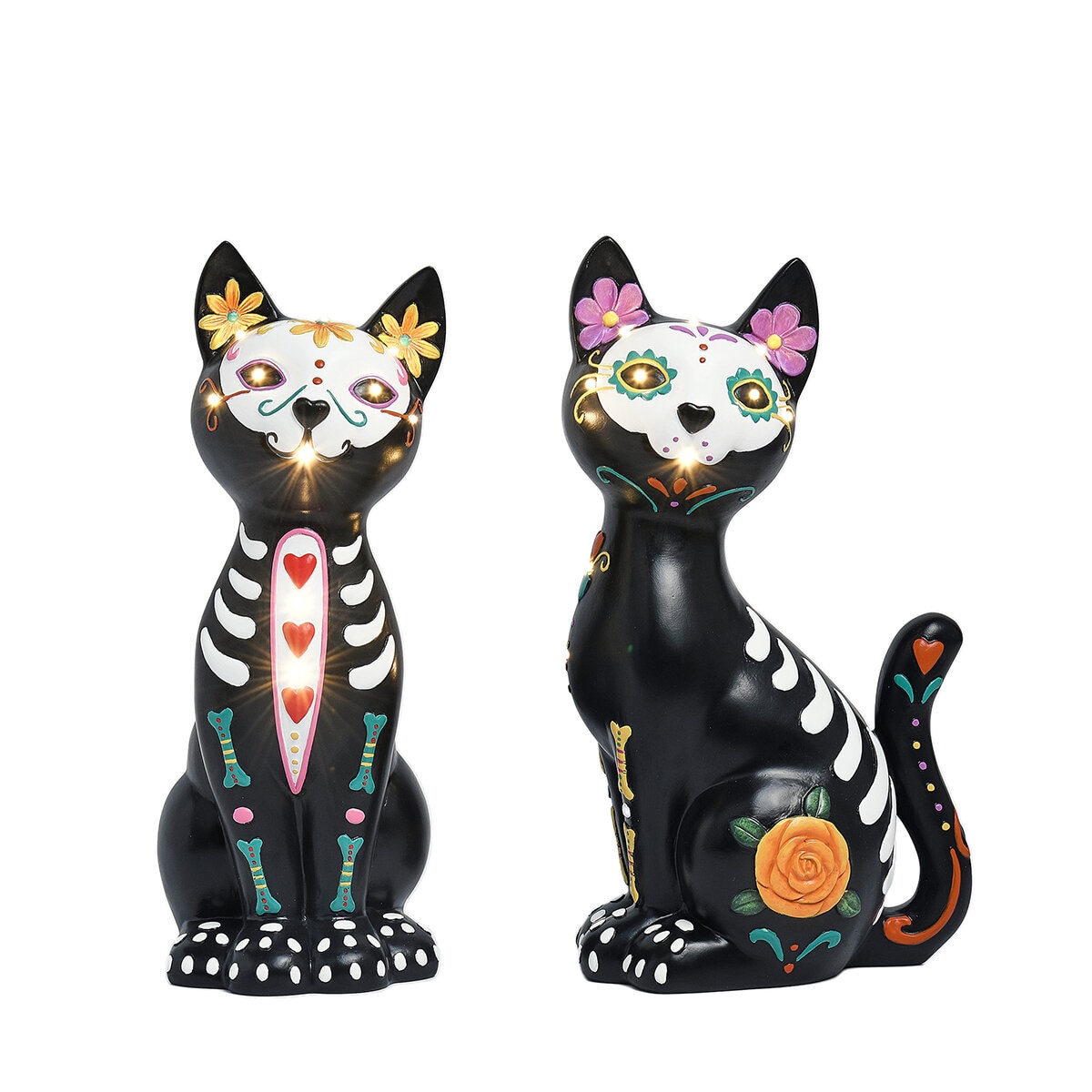 Gatos Decorativos de Día de Muertos