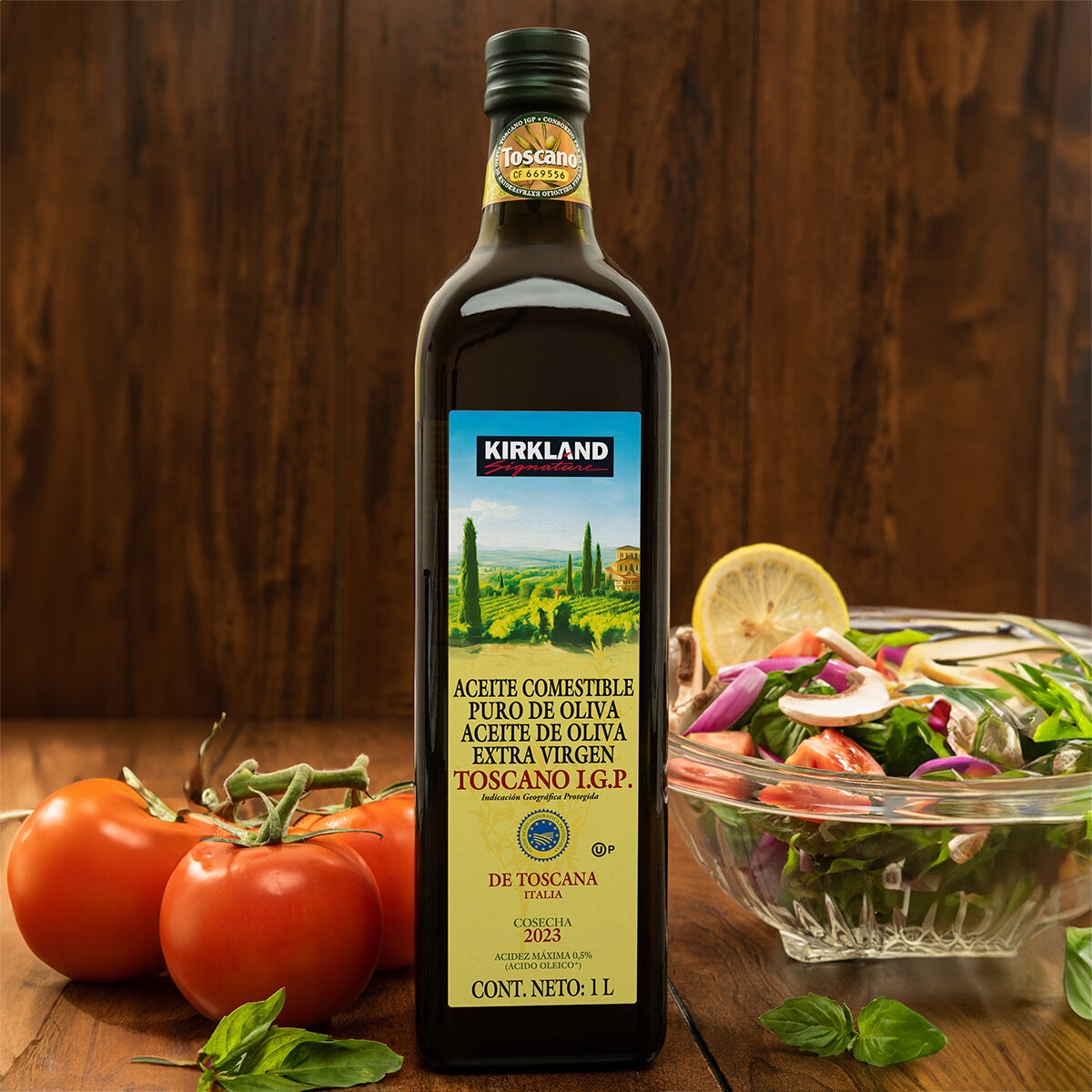 Kirkland Signature Aceite de Oliva Extra Virgen Toscano 1 l