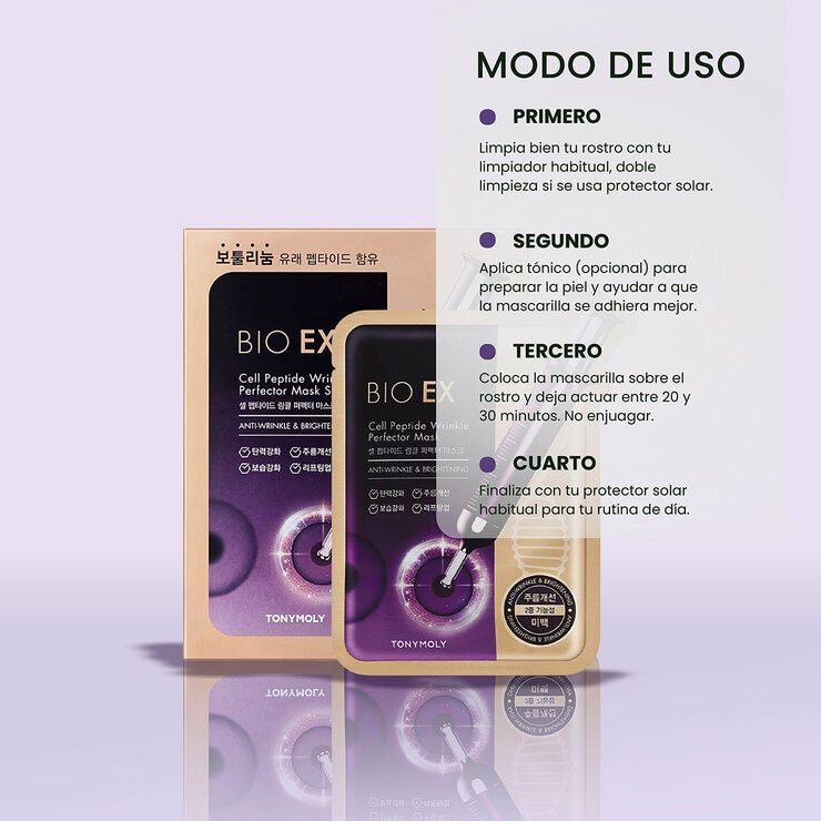 Tony Moly Bio Ex Mascarillas Anti-Arrugas 10 pzas