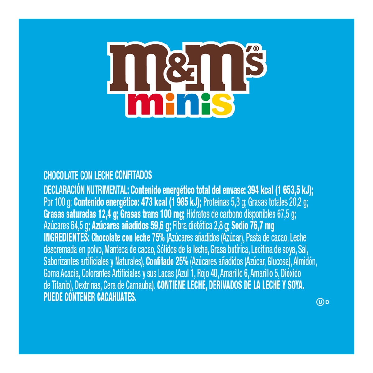M&M's Minis Chocolates con Leche Confitados 446 g