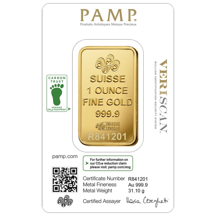 Lingote de Oro 1 oz PAMP Lady Fortuna