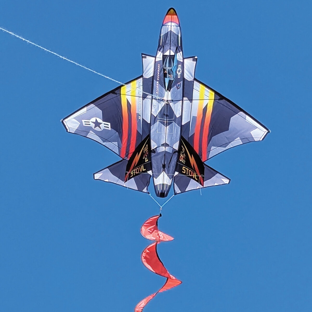 Brainstorm Papalote de Nylon Tamaño Gigante: Avión de Combate