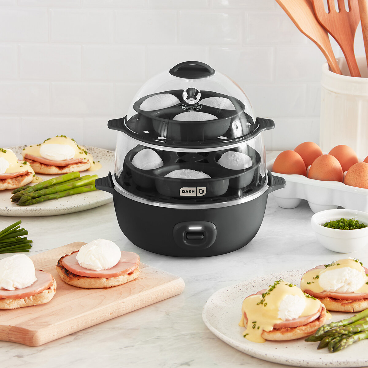 Dash Hervidor de Huevos, capacidad para 12 huevos