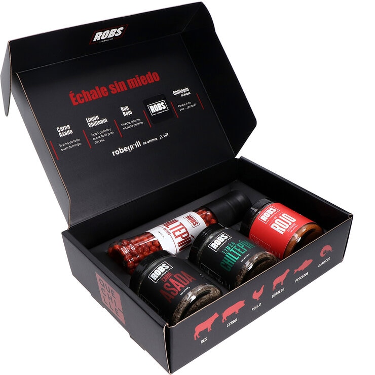 Robs by Robegrill Kit de Sazonadores + Chiltepín Entero 4 pack Robs by Robegrill Kit de Sazonadores + Chiltepín Entero 4 pack