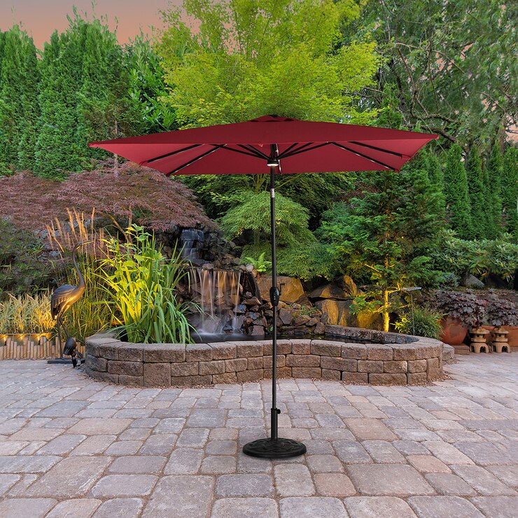 Seasons Sentry sombrilla de 2.44m con luces LED (varios colores