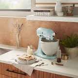 KitchenAid, Batidora Artisan, Tazón de acero inoxidable pulido con asa, 4.7 L, Mineral Blue