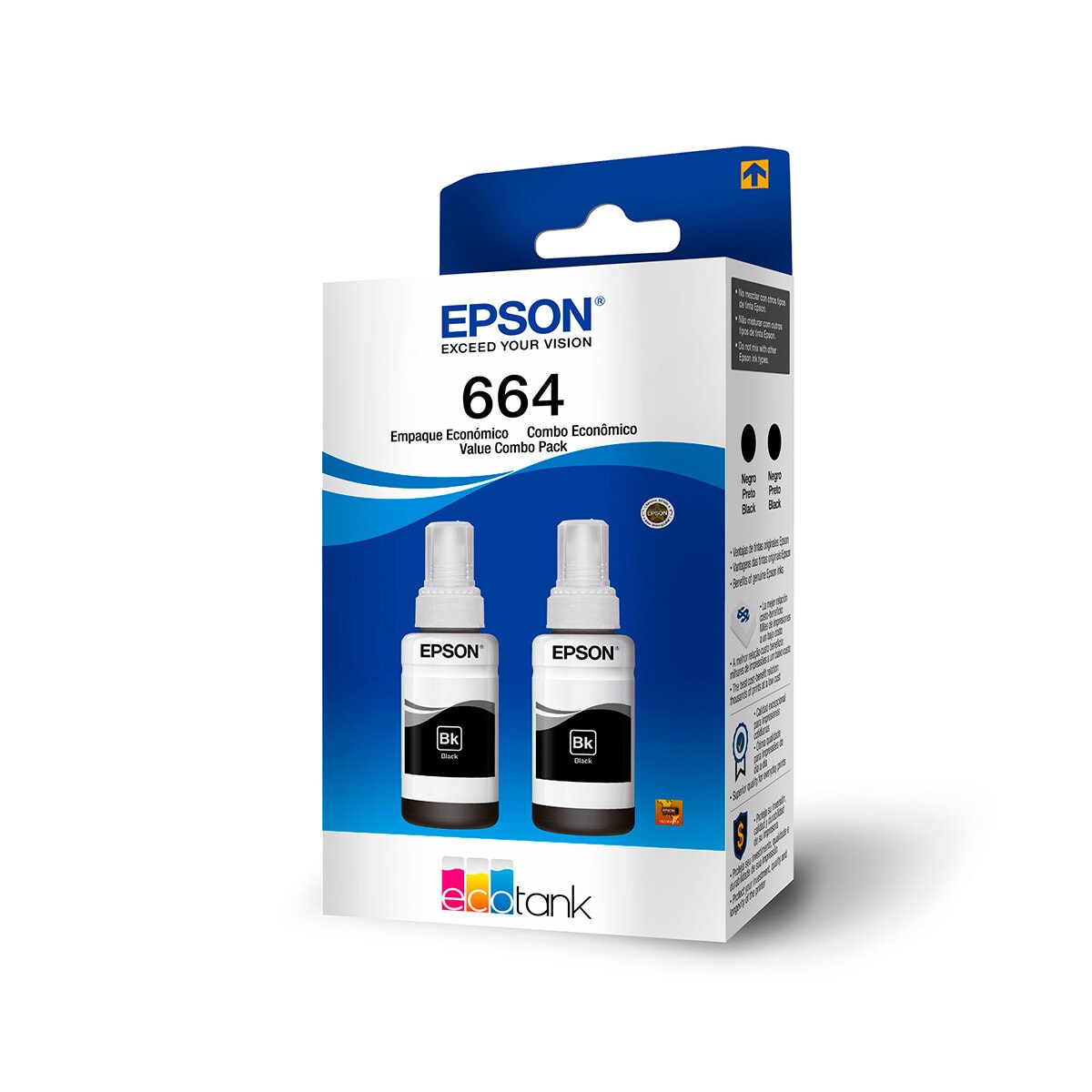 Epson Paquete de 2 Tintas Color Negro Ecotank 504