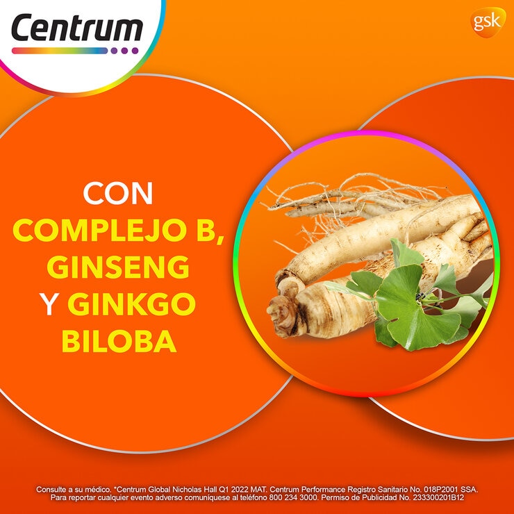 Centrum Performance Multivitamínico 2 Frascos con 100 tabletas c/u