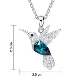 Mayfer, Juego de Anillo con Collar, Plata .925, Cristal Austríaco