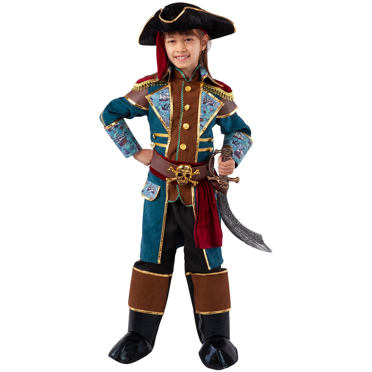 Juego de Disfraz Pirata del Mapa del Tesoro, 5/6