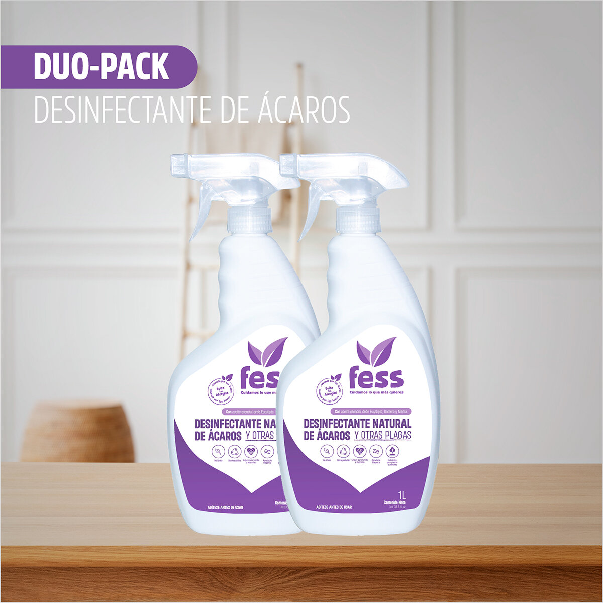 Fess, Desinfectante Natural de Ácaros, 2L