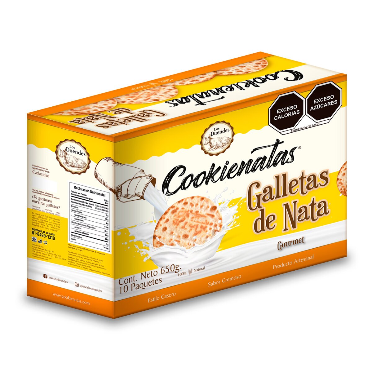 Cookienatas Galletas de Nata 650 g