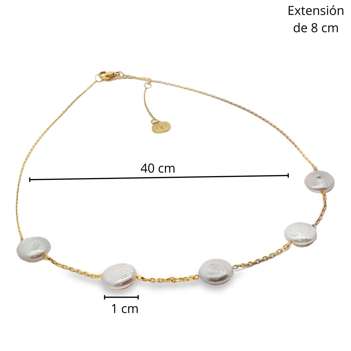 Mayfer, Collar en Aleación de Metal, con Perlas Naturales para Dama