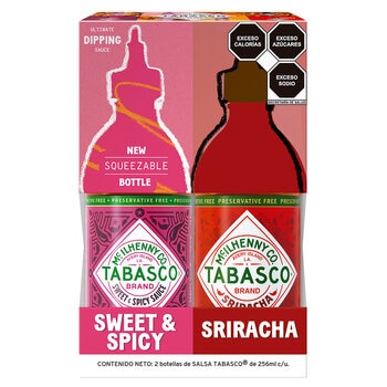 Tabasco Salsa Sriracha y Salsa Sweet Spicy 2 pzas de 256 ml 