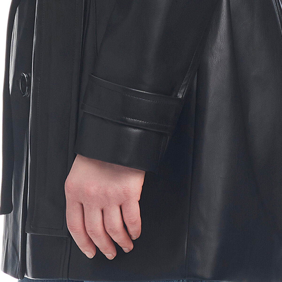Vince Camuto Gabardina para Dama Negro Mediana