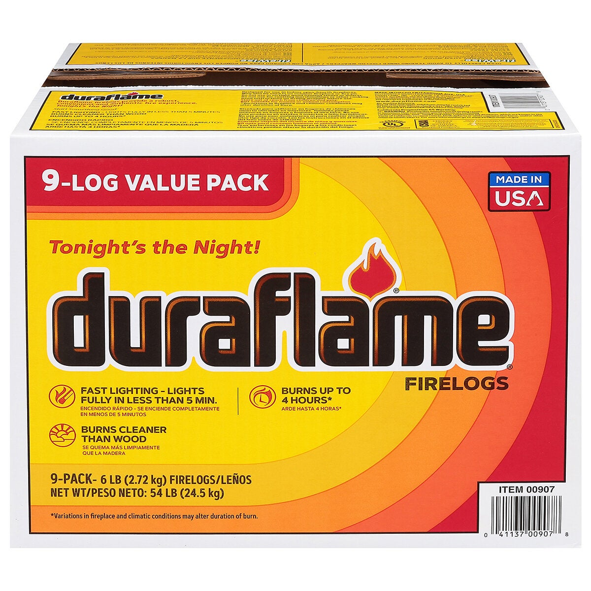 Duraflame Leños Artificiales 9 pzas de 2.7 kg Duraflame Leños Artificiales 9 pzas de 2.7 kg