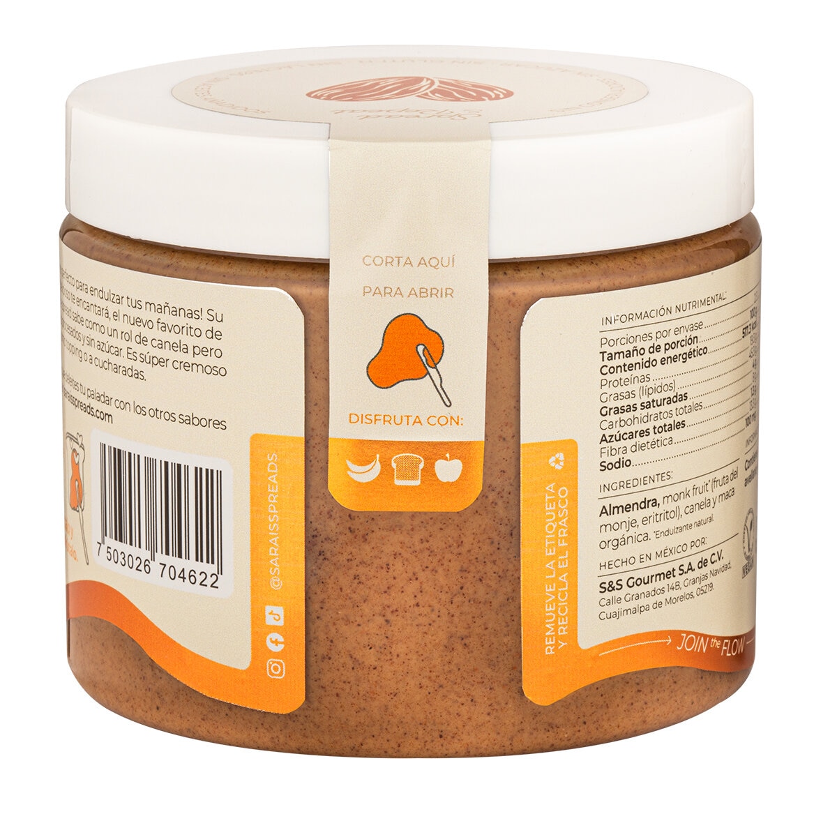 Sarais Crema de Almendra Maca Canela 430 g