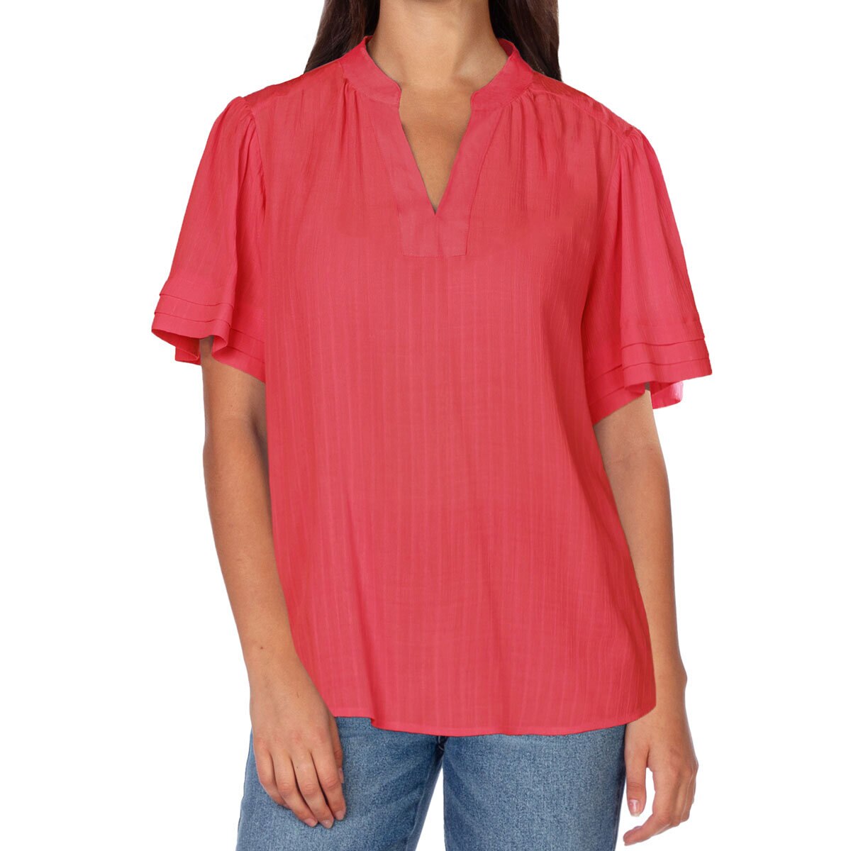 Well Worn Blusa para Dama Rojo Extra Chica