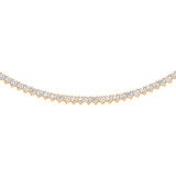Collar de Diamantes, 5ctw, Oro Amarillo de 14K