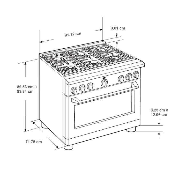 Café Estufa de Gas 90cm Color Blanco
