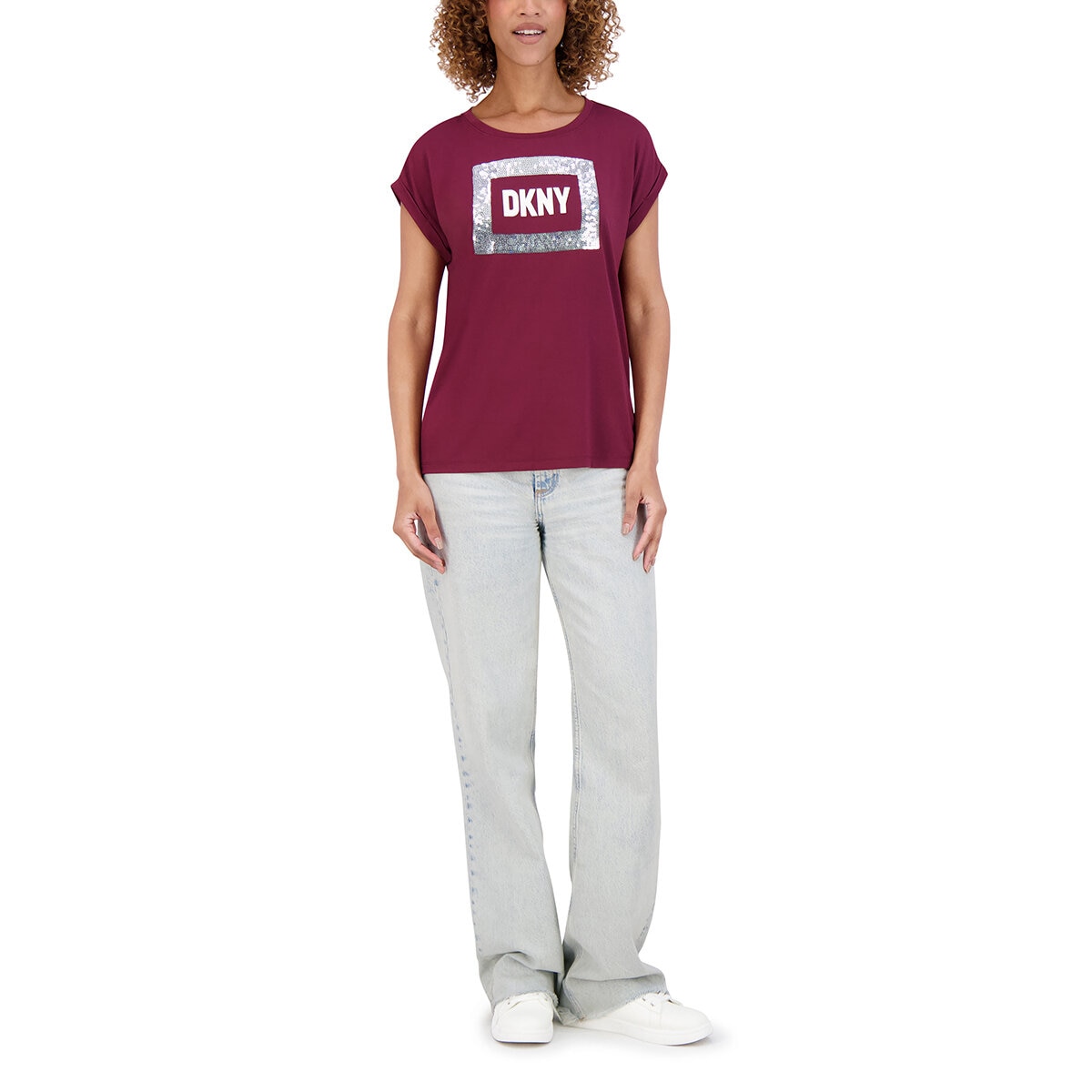 DKNY Playera para Dama Rojo Extra Grande