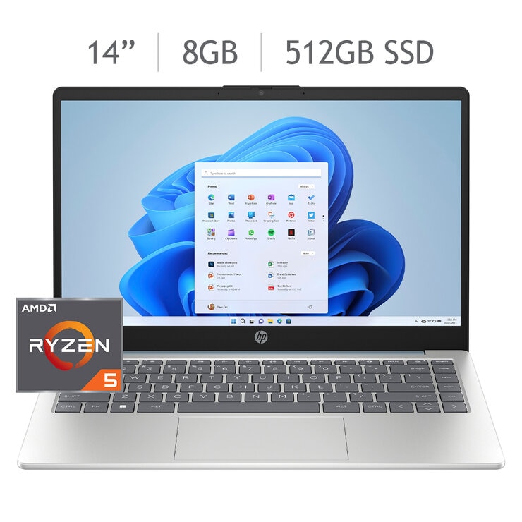 HP 14-em0017la Laptop 14" Full HD AMD Ryzen 5 8GB 512GB SSD