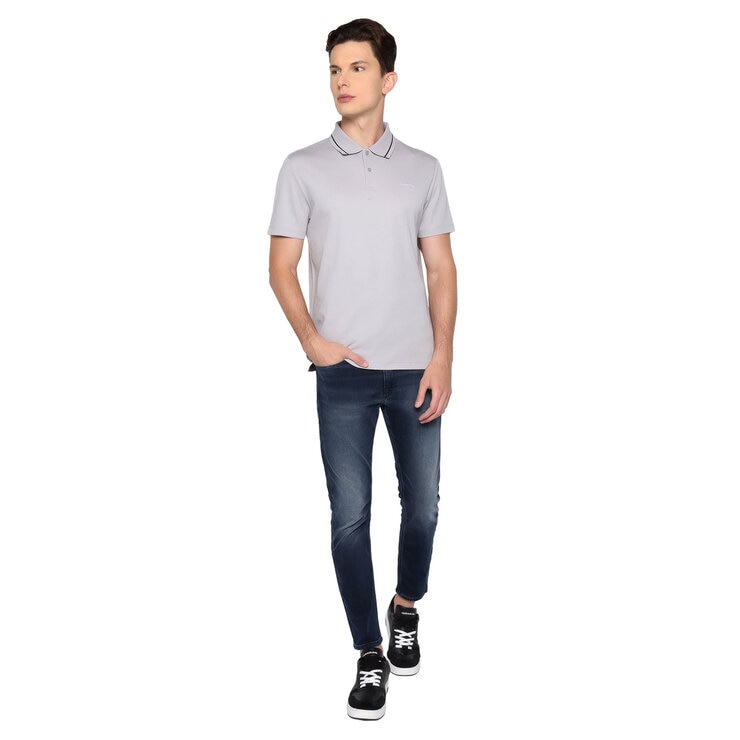 Calvin Klein Polo para Caballero Gris Extra Grande