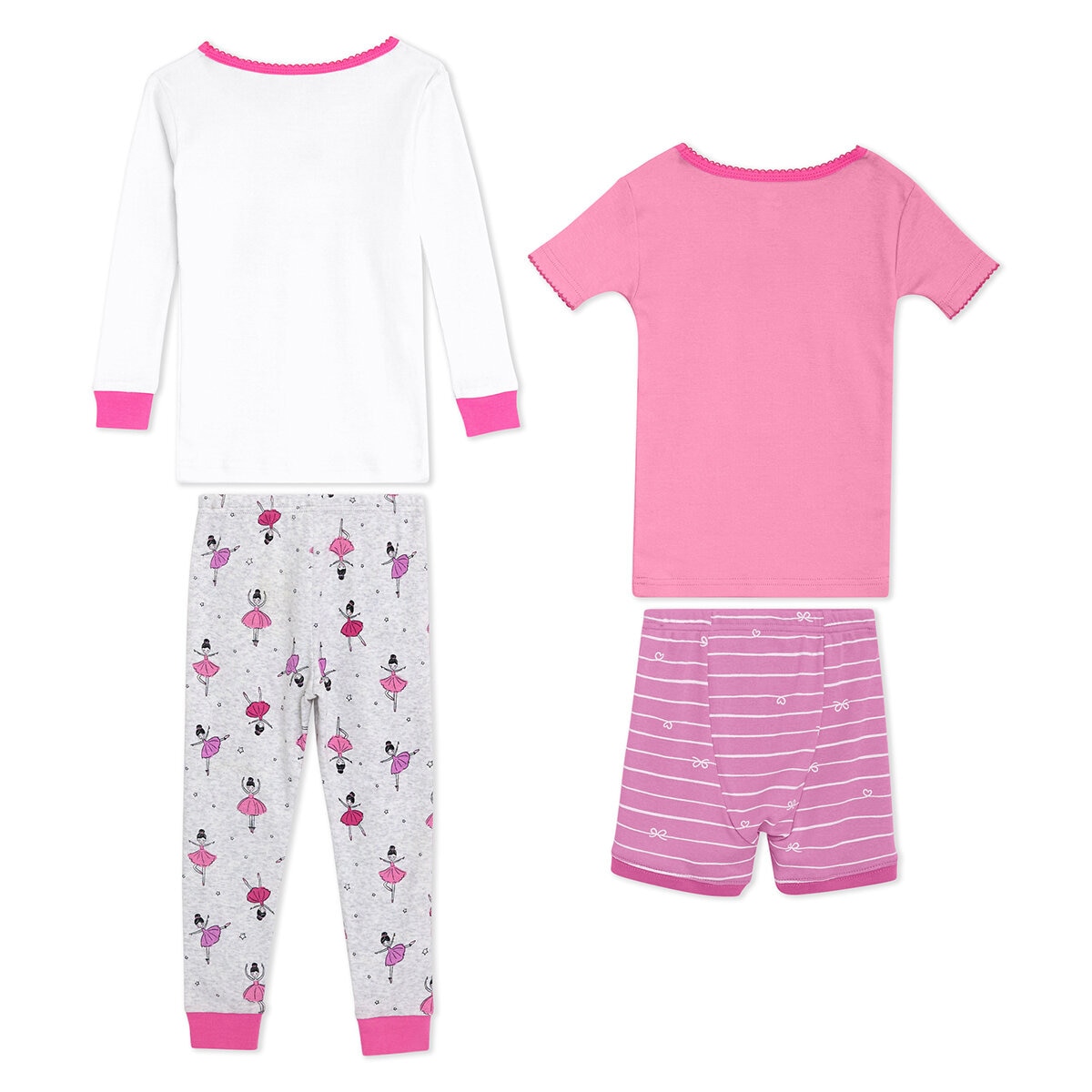 Koala Kids Pijama 4 piezas para Niños y Niñas Rosa 6 Años