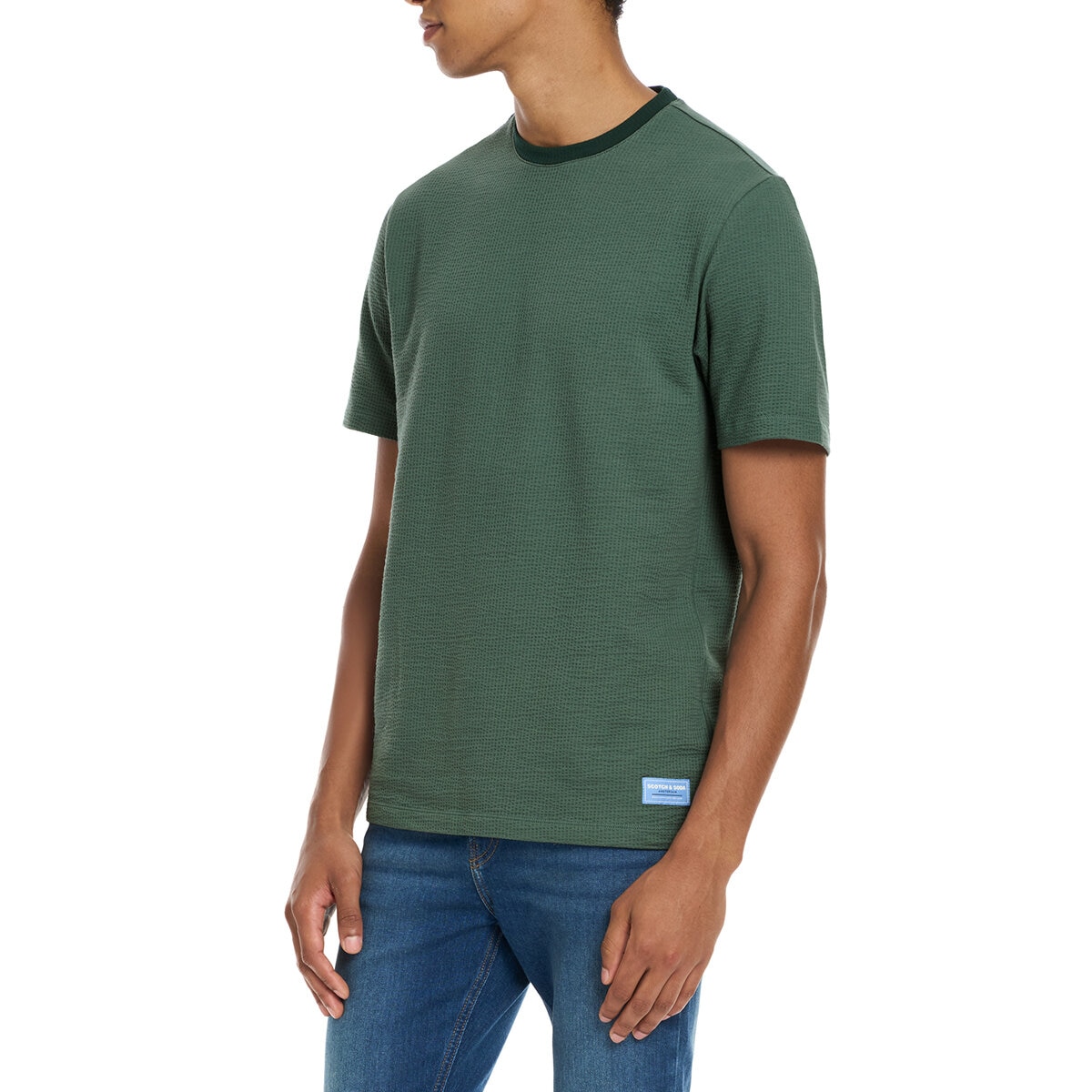 Scotch & Soda Amsterdam Playera para Caballero Verde Extra Grande
