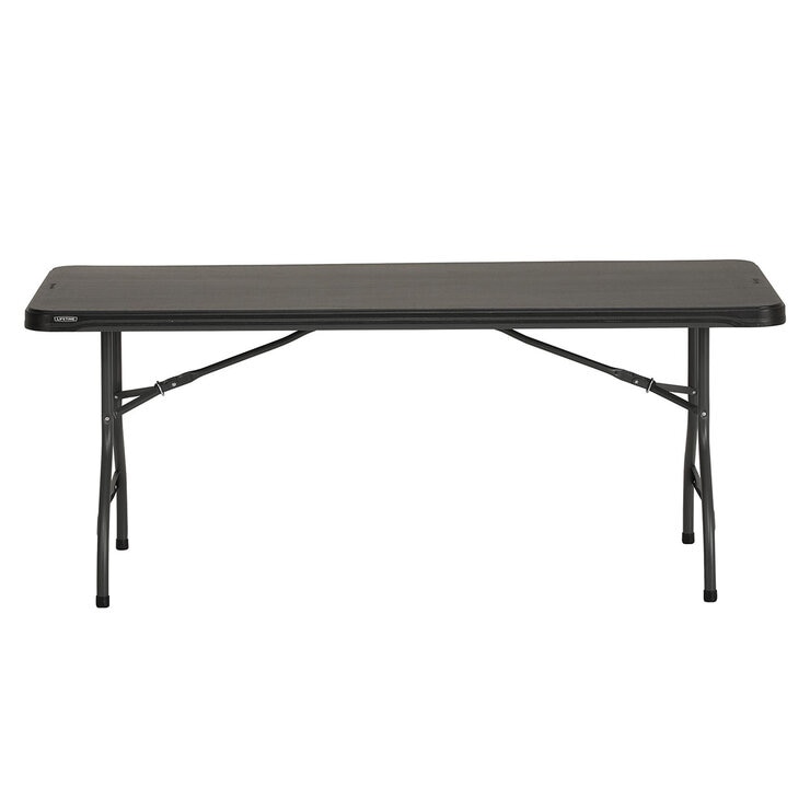 Lifetime, Mesa Plegable 1.82 metros, Color Negro