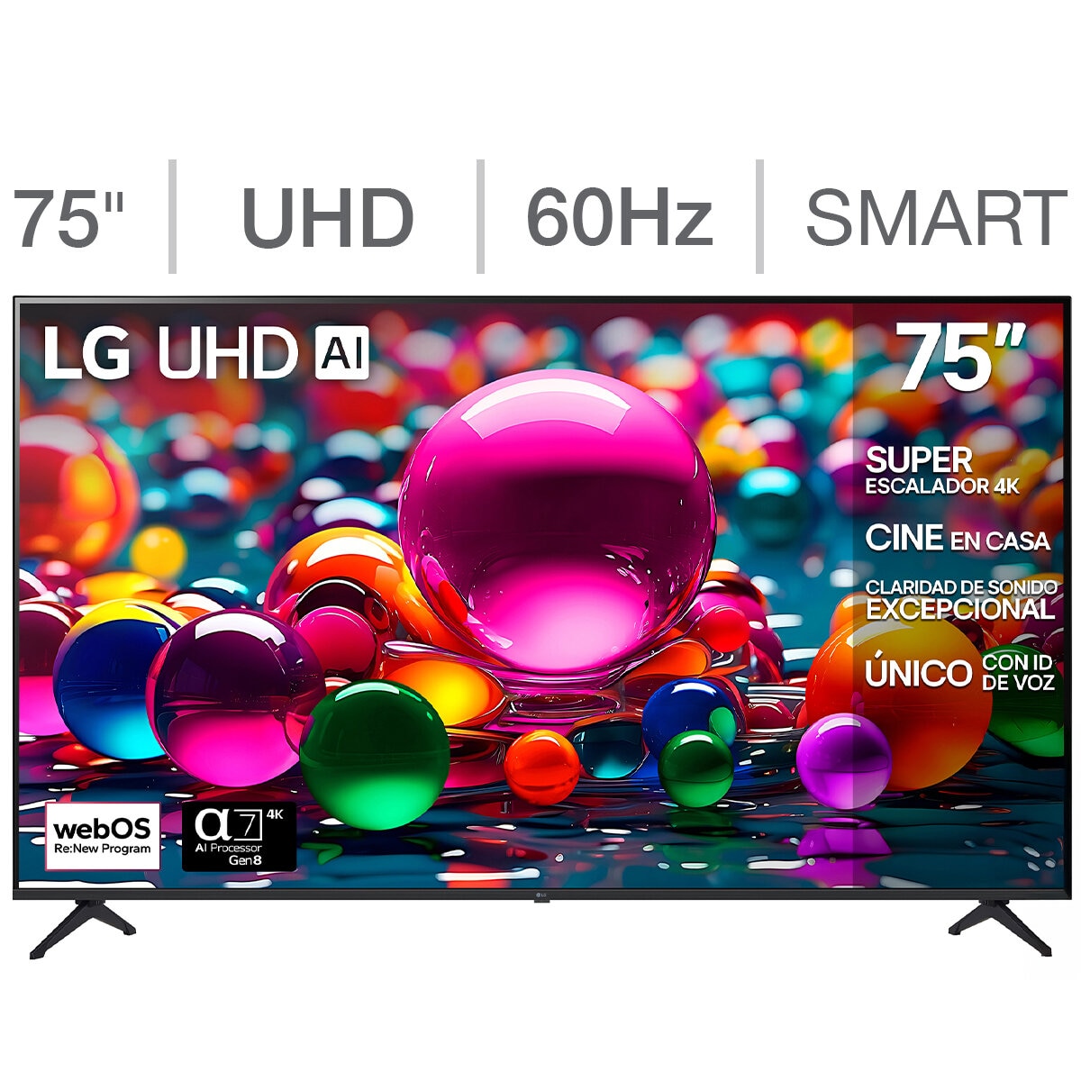 LG Pantalla 75" UHD 4K AI Smart TV