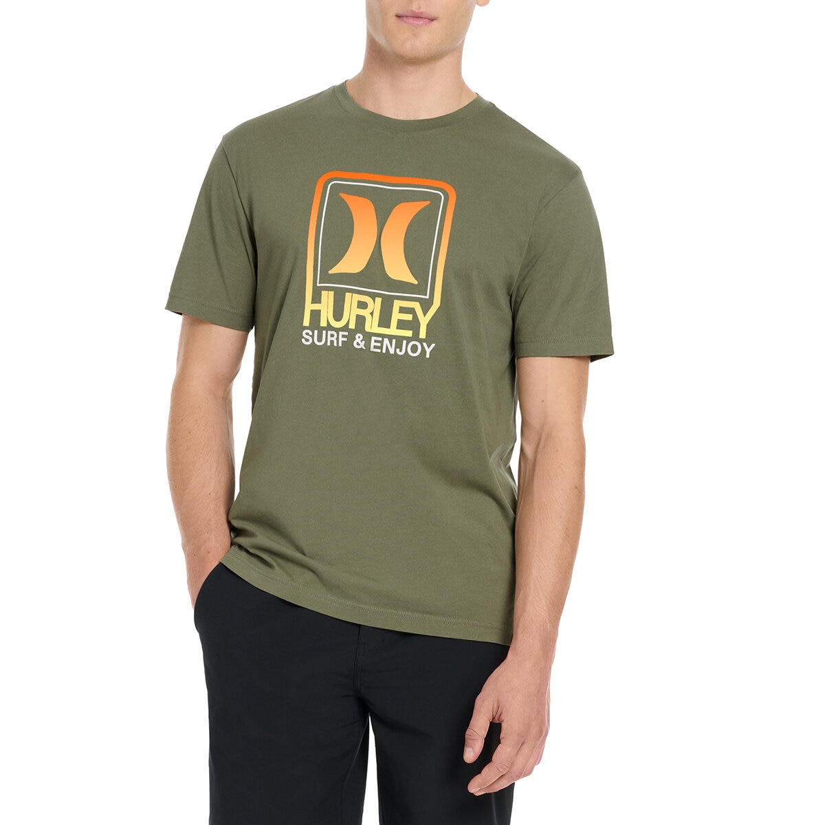 Hurley Playera para Caballero Verde Extra Grande