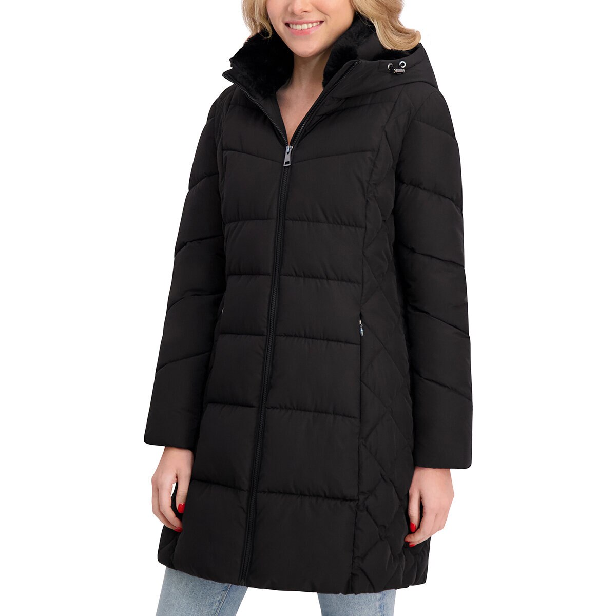 Andrew Marc Chamarra para Dama Negro Chica