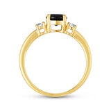Anillo de Onix con Diamantes 0.15ctw, Oro Amarillo 14K