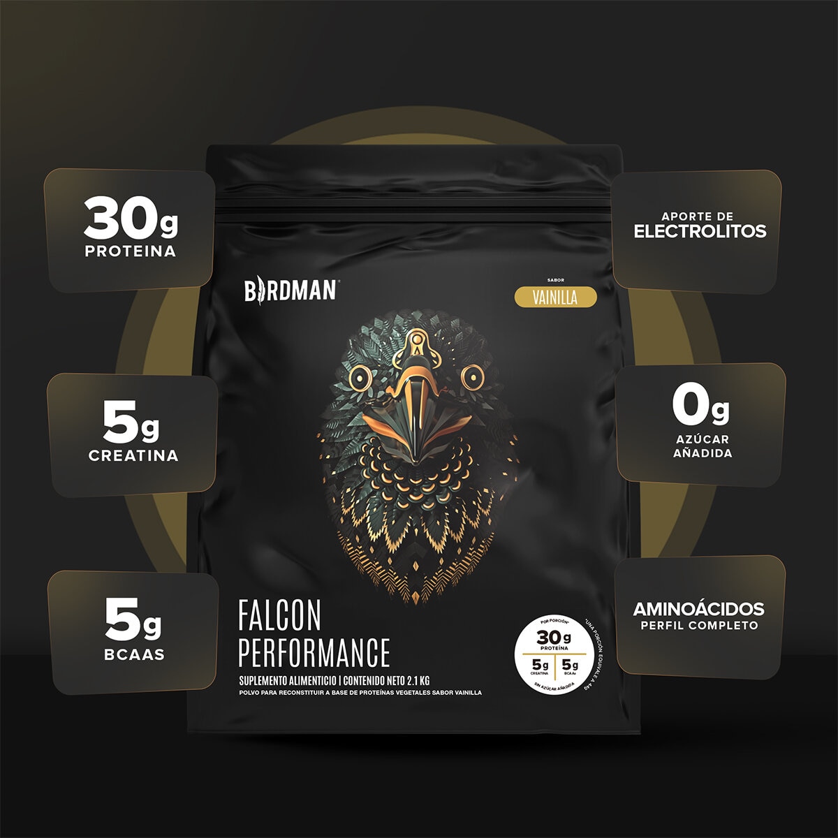 Birdman Falcon Performance Proteína Vegetal Sabor Vainilla 2.1 kg