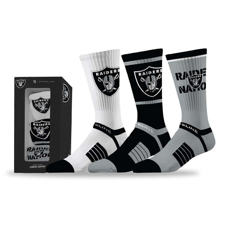 Strideline, Calcetas para Caballero, Raiders, 3 pares Strideline, Calcetas para Caballero, Raiders, 3 pares