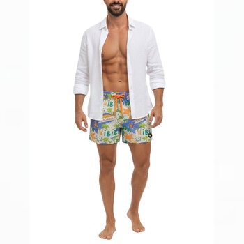 Ocean Slave, Traje de Baño Estampado Ibiza, para Caballero, Varias Tallas Ocean Slave, Traje de Baño Estampado Ibiza, para Caballero, Varias Tallas