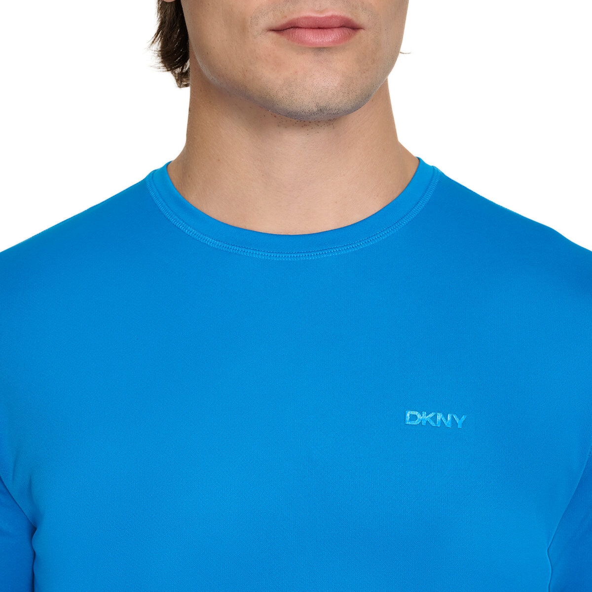 DKNY Playera para Caballero Azul Grande