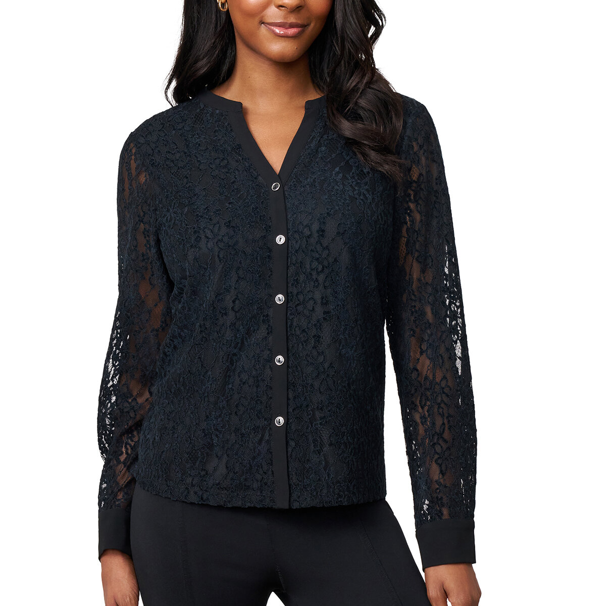 Cable and Gauge Blusa para Dama Negro Extra Grande Cable and Gauge Blusa para Dama Negro Extra Grande