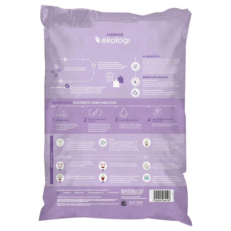 Ekologi, Sustrato para Macetas 2 piezas de 5kg