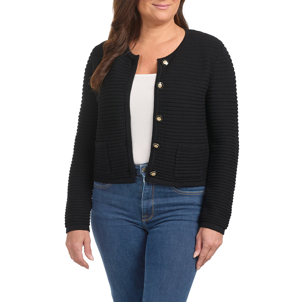 Hilary Radley Suéter para Dama Negro Extra Grande