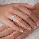 Anillo Nupcial de Diamantes 0.50ctw, Oro Blanco 14K