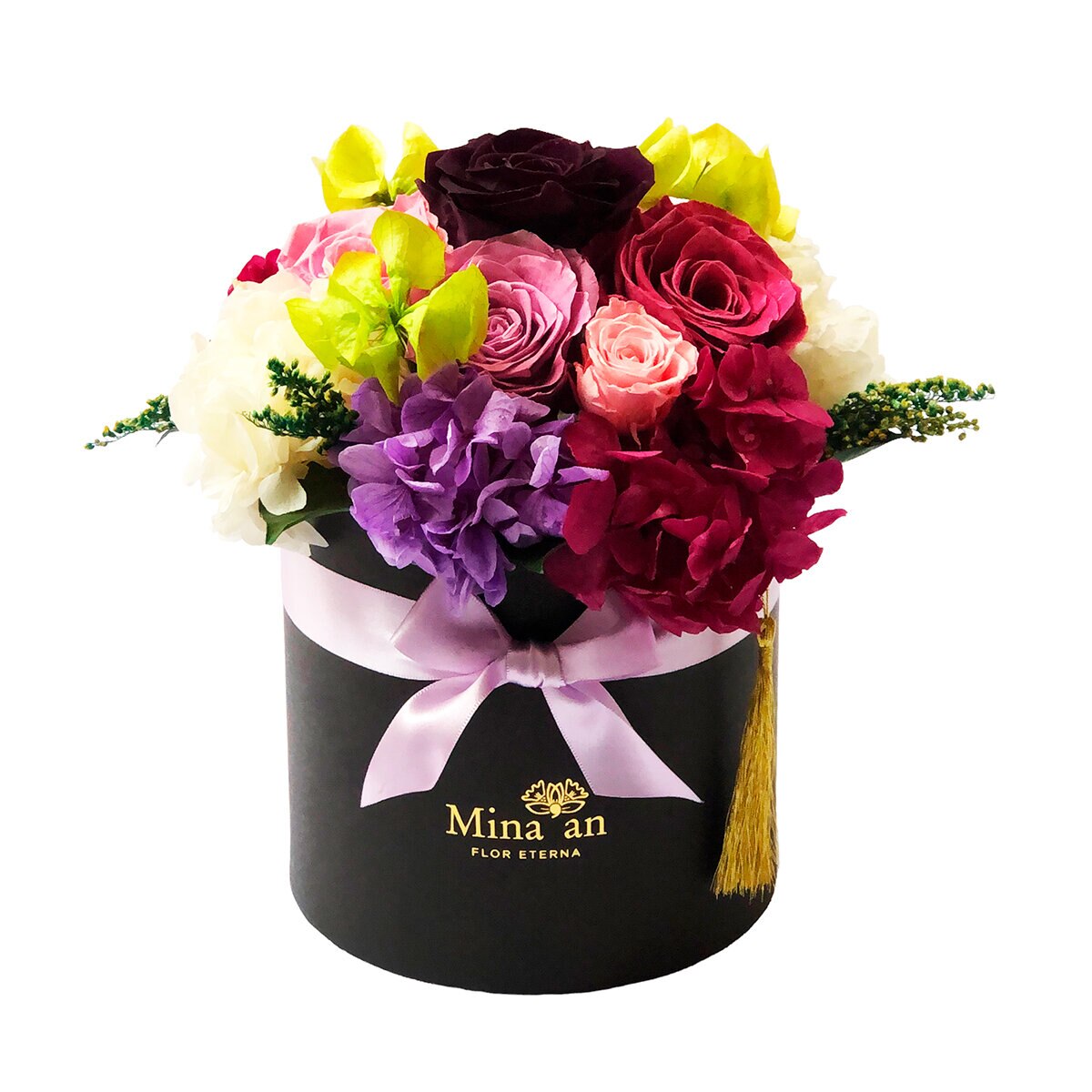 Mina'an Flor Eterna, Bouquet con Flores Preservadas En To...